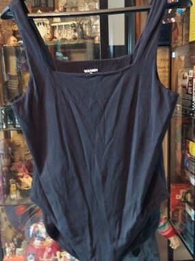 Old Navy Black Women's Square-Neck Bodysuit